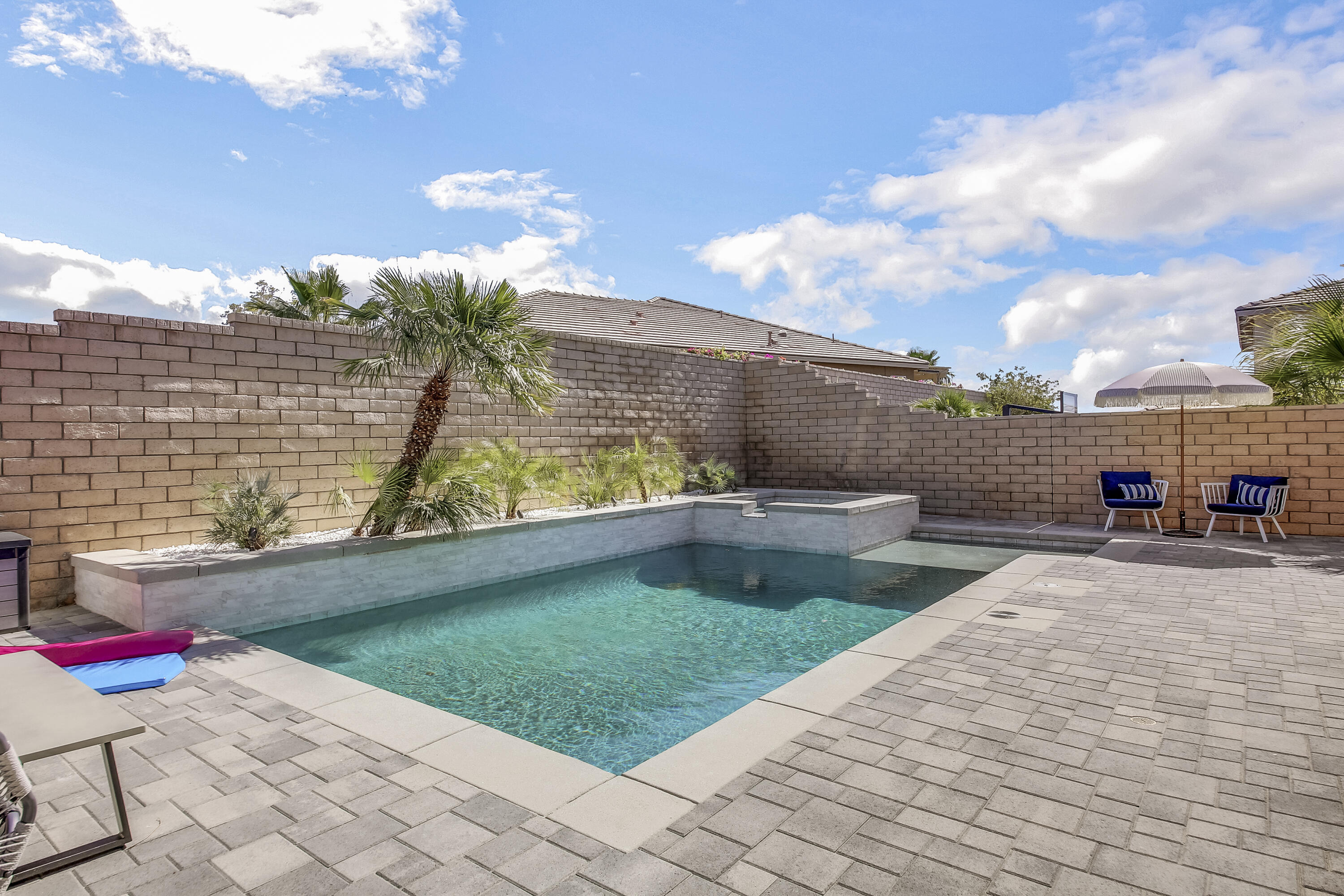 42942 Del Lago Court Indio, CA 92203 - Photo 59 of 75 a view of a terrace with a garden
