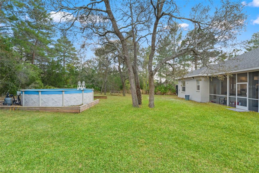 11128 Lomita Wren Road Weeki Wachee, FL 34614 - Photo 34 of 39 a view of a backyard with a small cabin