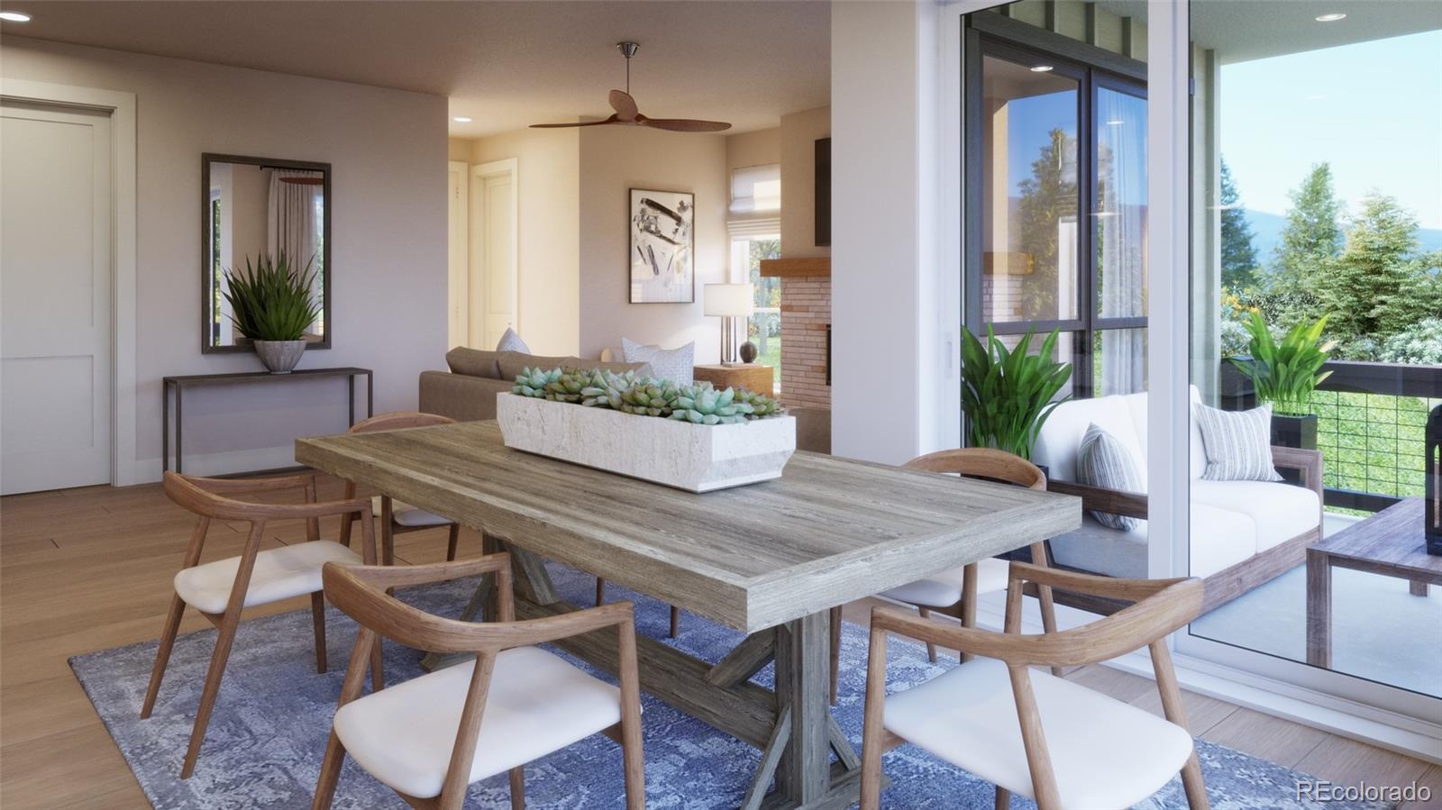 98 High Grove Loop Winter Park, CO 80482 - Photo 5 of 24 a view of a dining room with furniture window and wooden floor