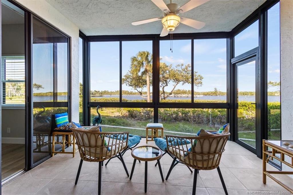 6082 Southeast Landing Way, Unit 7 Stuart, FL 34997 - Photo 19 of 36 Patio with Intracoastal Views
