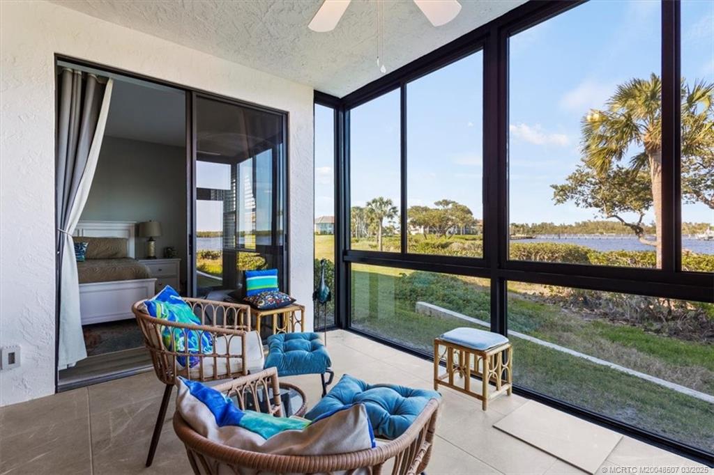 6082 Southeast Landing Way, Unit 7 Stuart, FL 34997 - Photo 20 of 36 Patio with Intracoastal Views