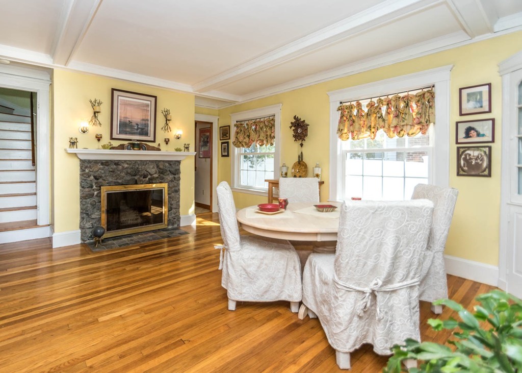 29 Virginia Road Waltham, MA 02453 - Photo 5 of 19 a living room with furniture and a fireplace