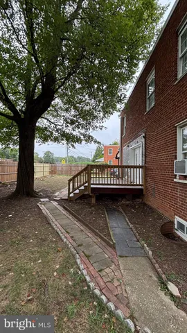 a view of a street with a tree in front of it