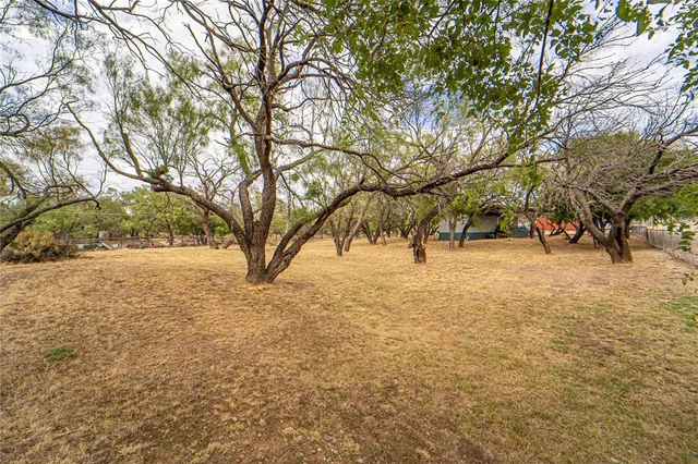 a view of snow on a field