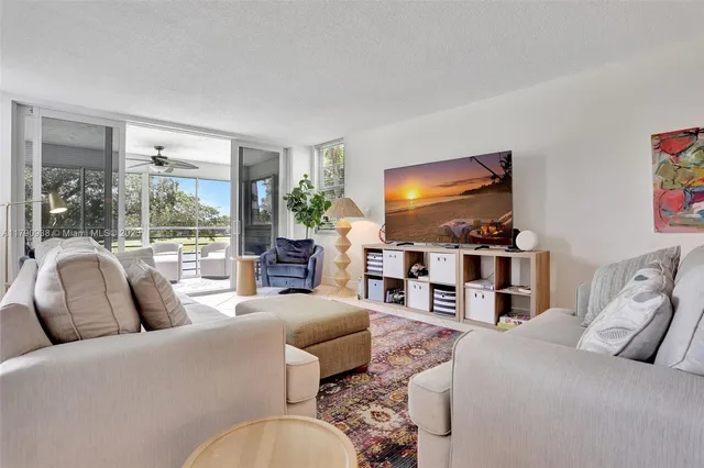 a living room with furniture or couch and a flat screen tv