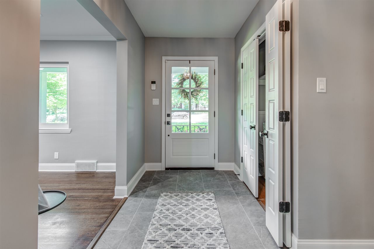Large entrance with coat closet