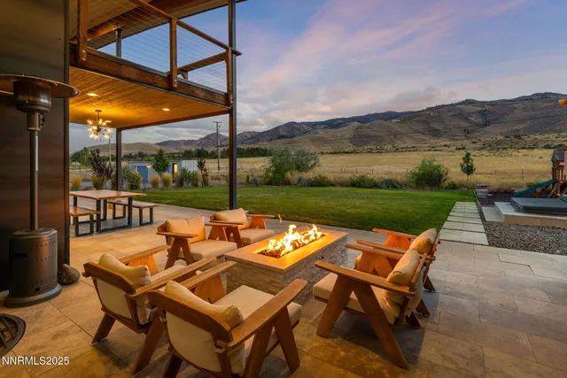 a kitchen with refrigerator and cabinets