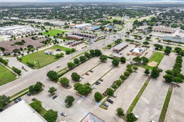 an aerial view of a city