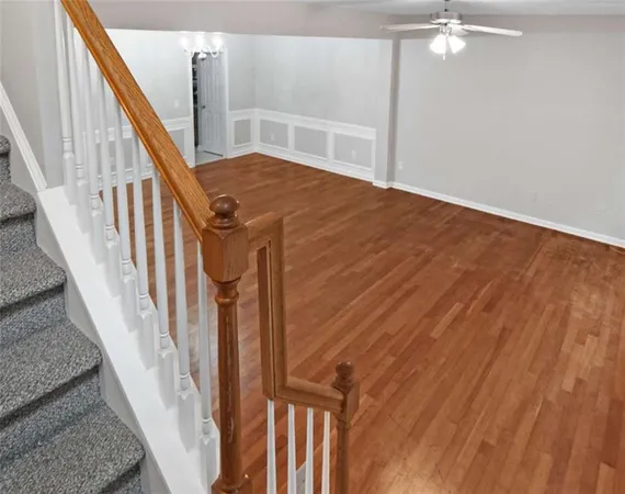 a view of an entryway with staircase