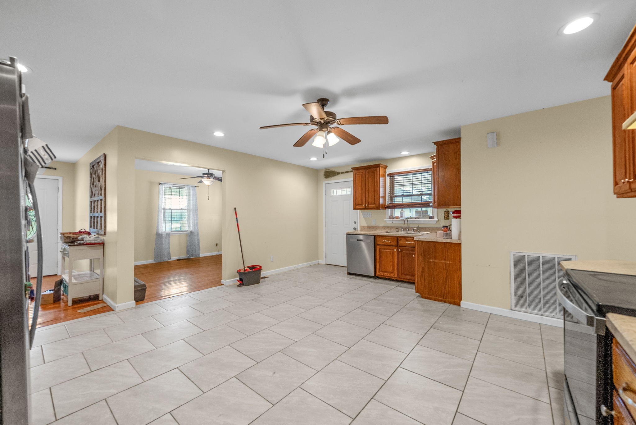 5619 Pembroke-Fairview Road Pembroke, KY 42266 - Photo 11 of 29 a view of a kitchen with a sink and a refrigerator