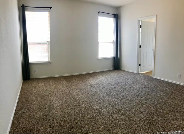 an empty room with a window