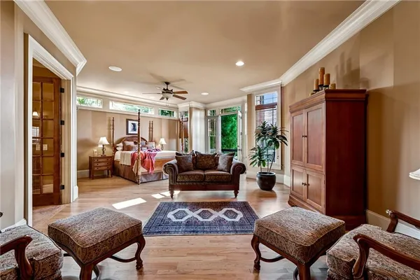 an aerial view of a football ground