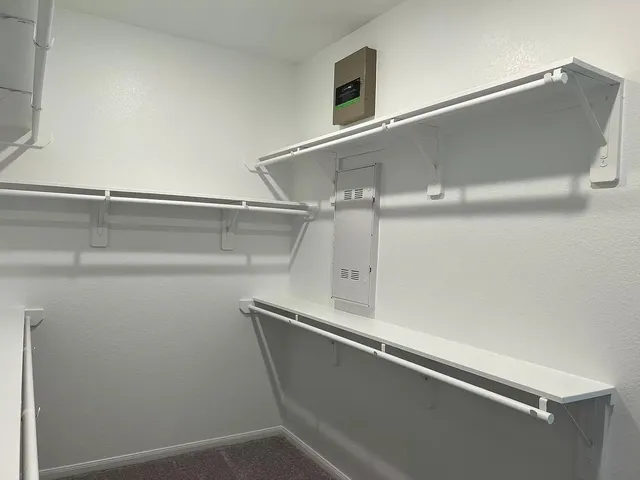 a close view of closet