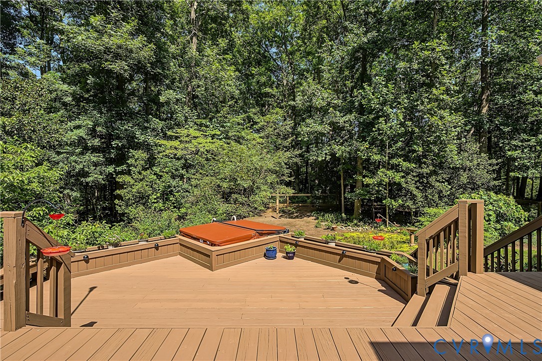 2431 Magnolia Ridge Maidens, VA 23102 - Photo 6 of 43 Freshly painted three-tier deck with spa off of th