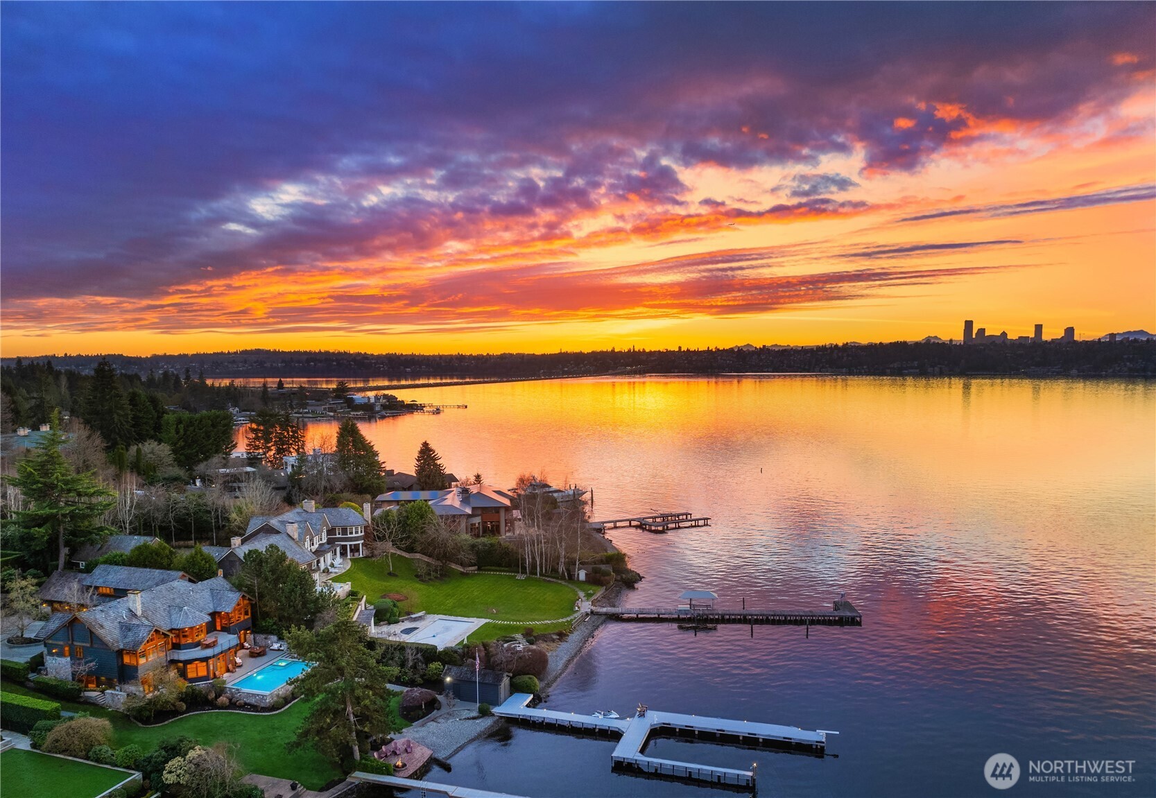 7010 North Mercer Way Mercer Island, WA 98040 - Photo 2 of 40 a view of a city with an ocean