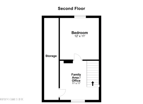 a picture of a bench in a building