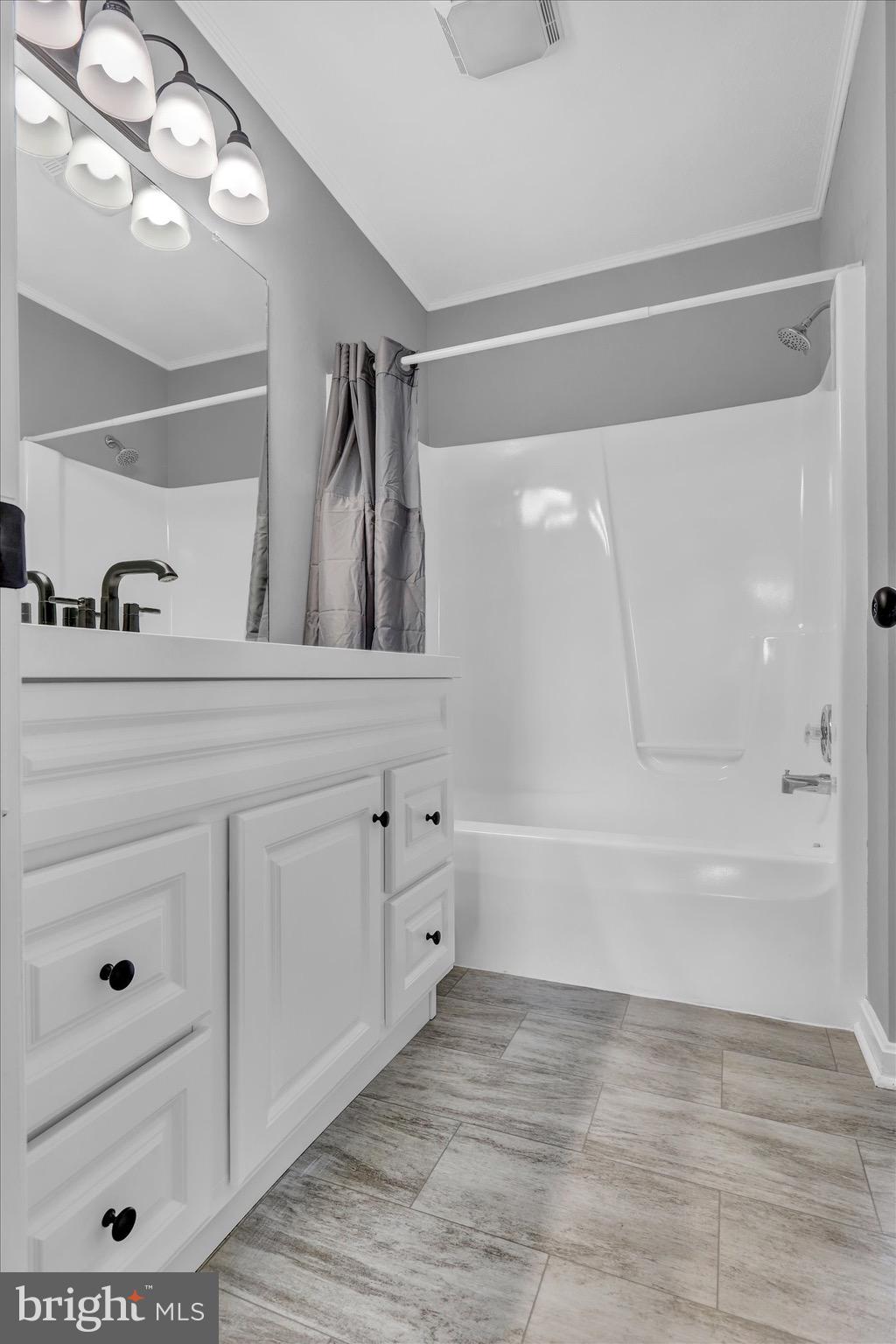 195 St Johns Road West Littlestown, PA 17340 - Photo 19 of 36 a bathroom with a bathtub a shower and vanity