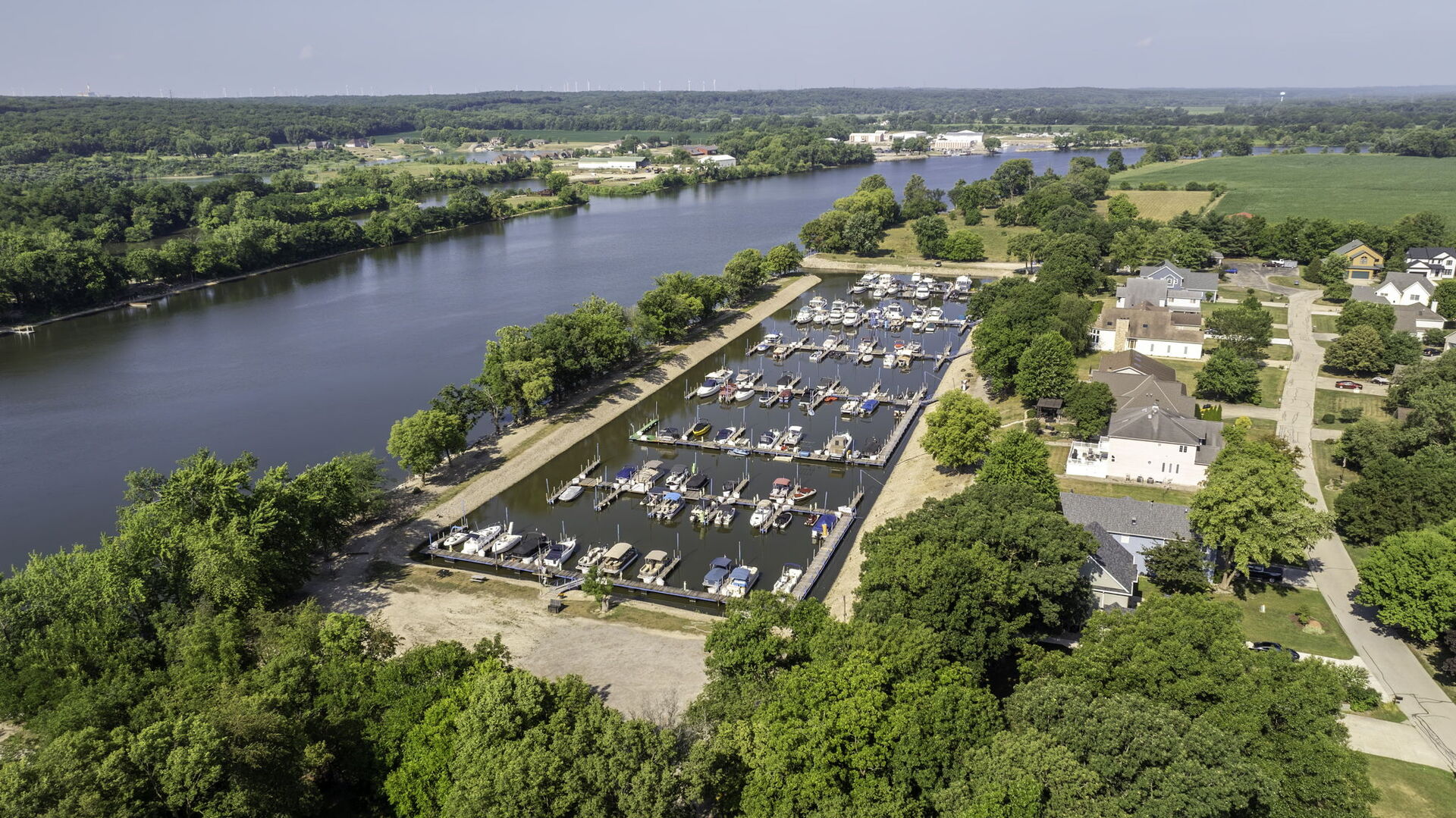 300 Village Lane Seneca, IL 61360 - Photo 41 of 42 an aerial view of residential houses with outdoor space