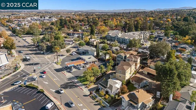 an aerial view of a city