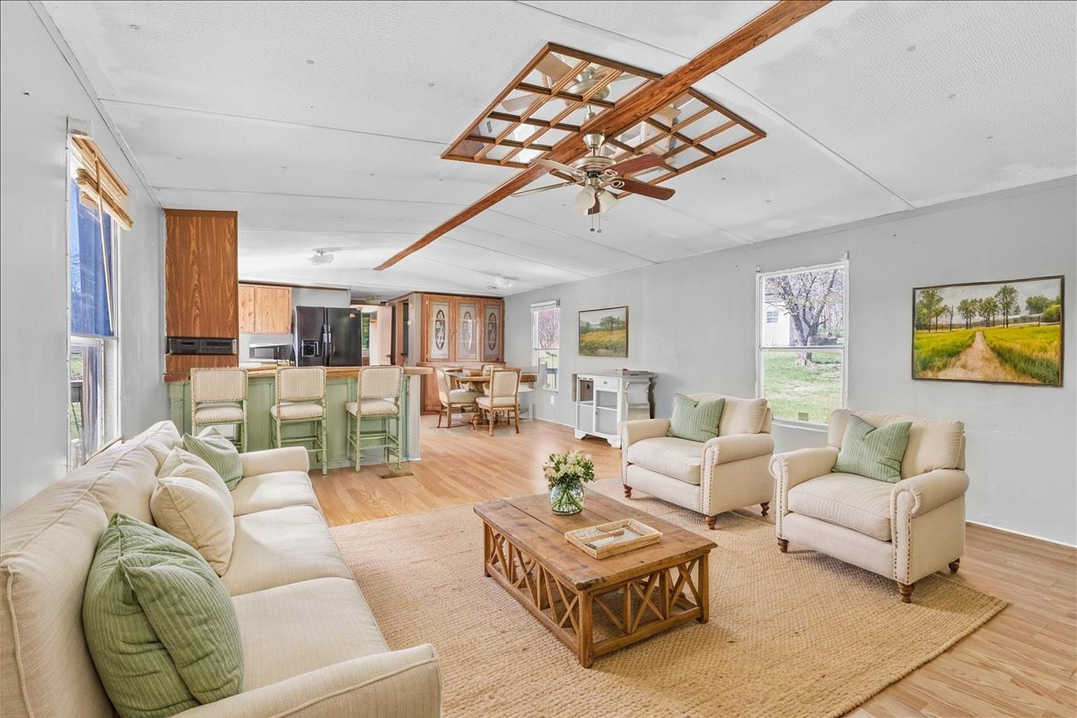 1165 Crouch Road Montvale, VA 24122 - Photo 4 of 24 Virtually Staged living room and kitchen