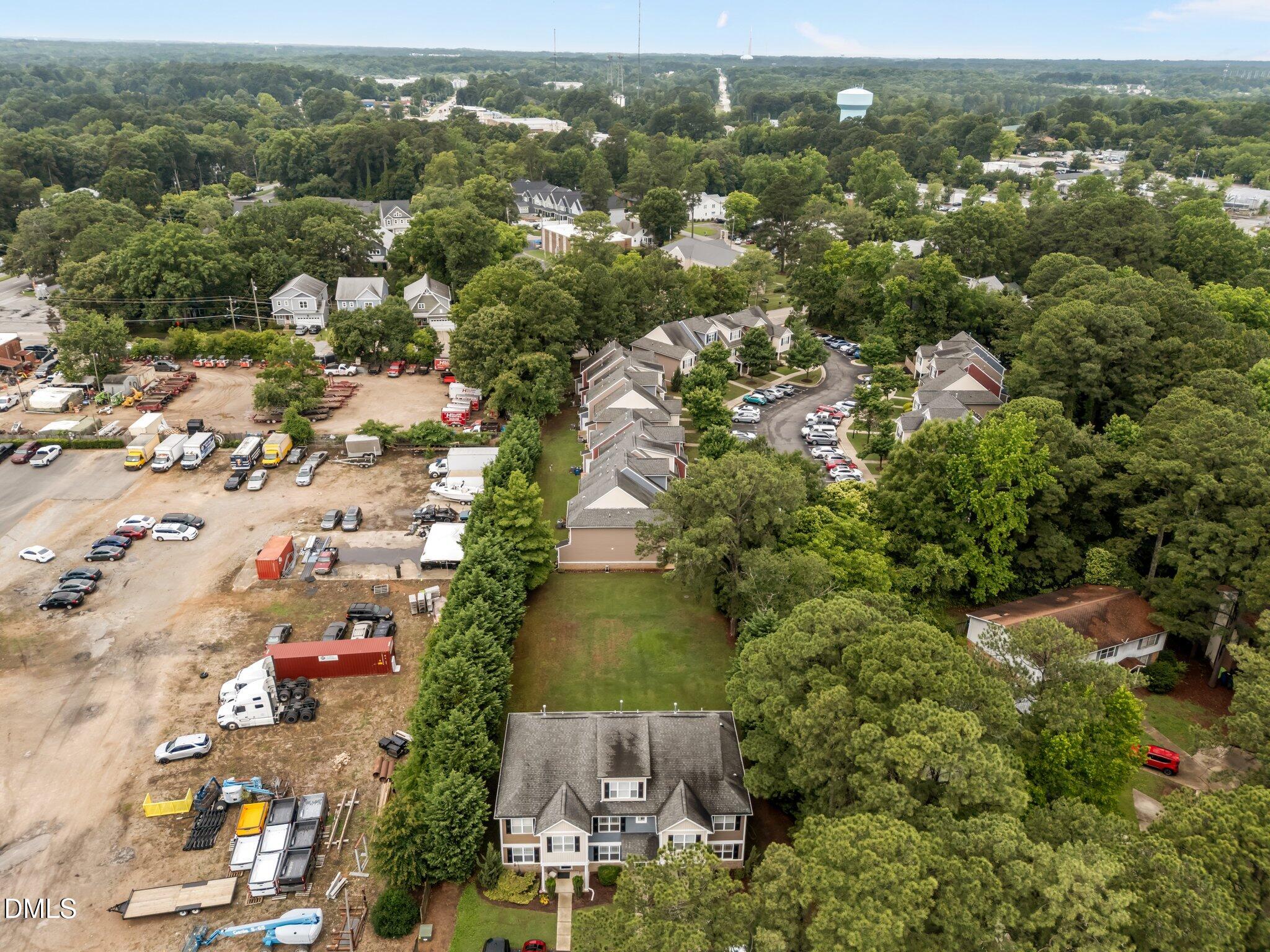 158 Pineland Circle Raleigh, NC 27606 - Photo 29 of 34 an aerial view of residential houses with outdoor space and river