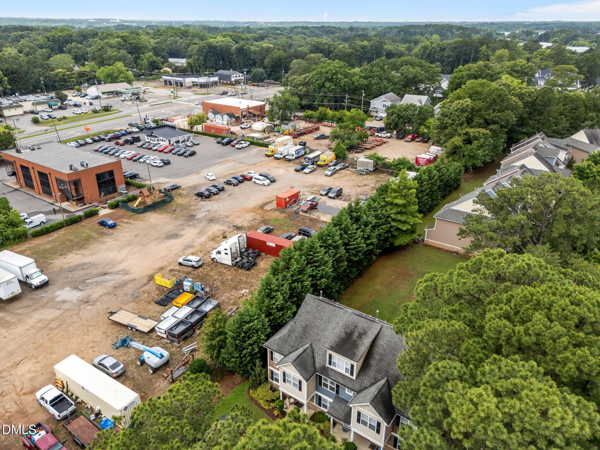 158 Pineland Circle Raleigh, NC 27606 - Photo 30 of 34 an aerial view of a houses with a swimming pool
