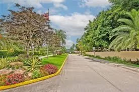 a view of a street with a houses