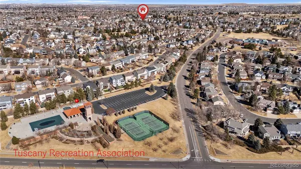 an aerial view of a city