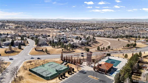 an aerial view of multiple house