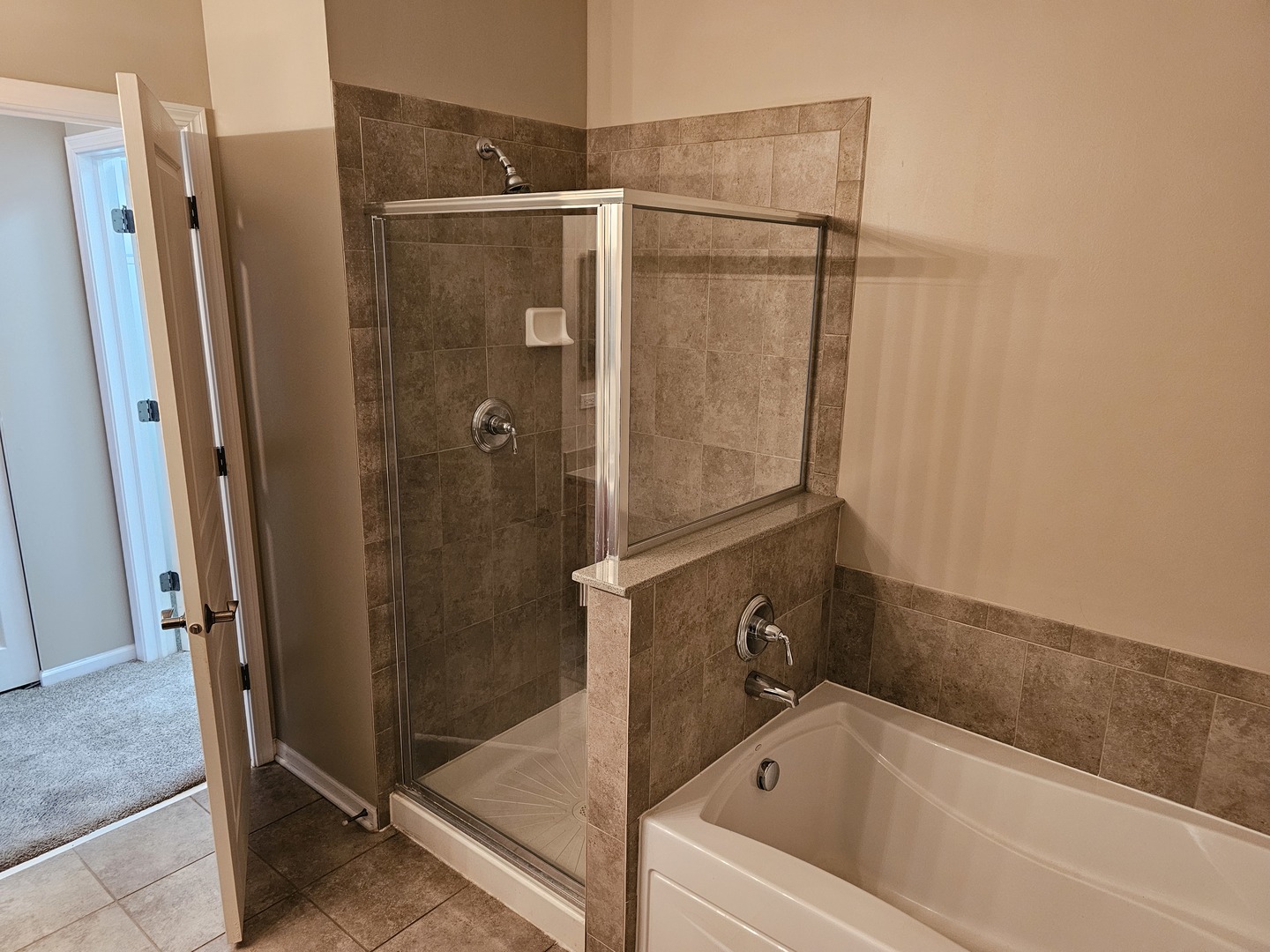 16613 Buckner Pond Way Crest Hill, IL 60403 - Photo 12 of 20 a bathroom with a bathtub and a shower