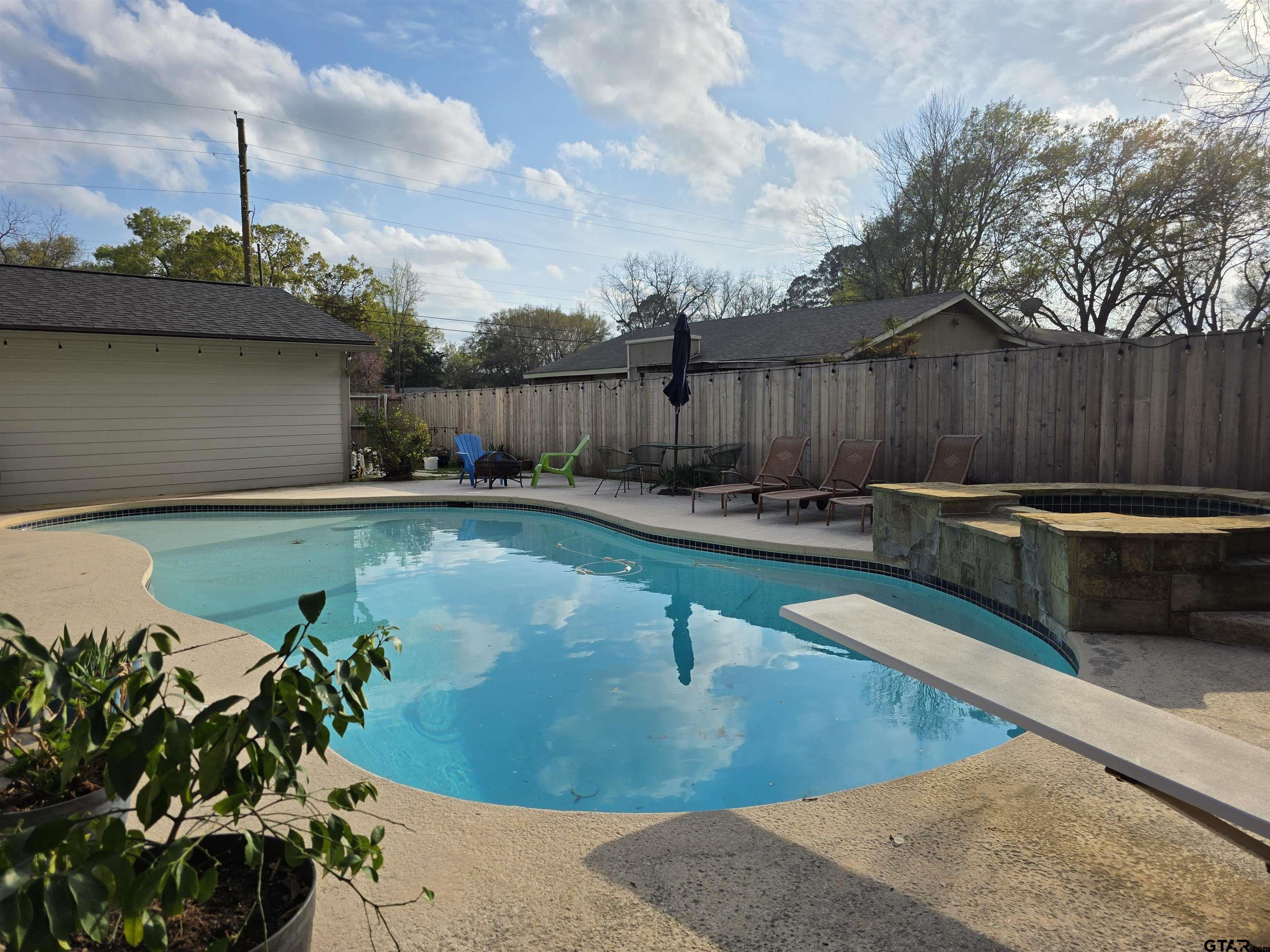 102 Randal Lane Pittsburg, TX 75686 - Photo 42 of 42 a view of a swimming pool with a yard and plants