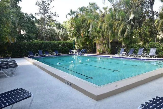 a view of a terrace with a bench