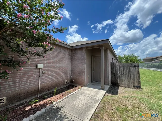 a backyard of a house