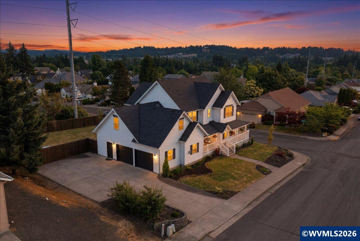 1492 Northwest Penny Lane Albany, OR 97321 - Photo 50 of 50 a aerial view of a house next to a yard