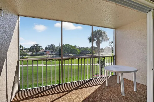 a view of a balcony