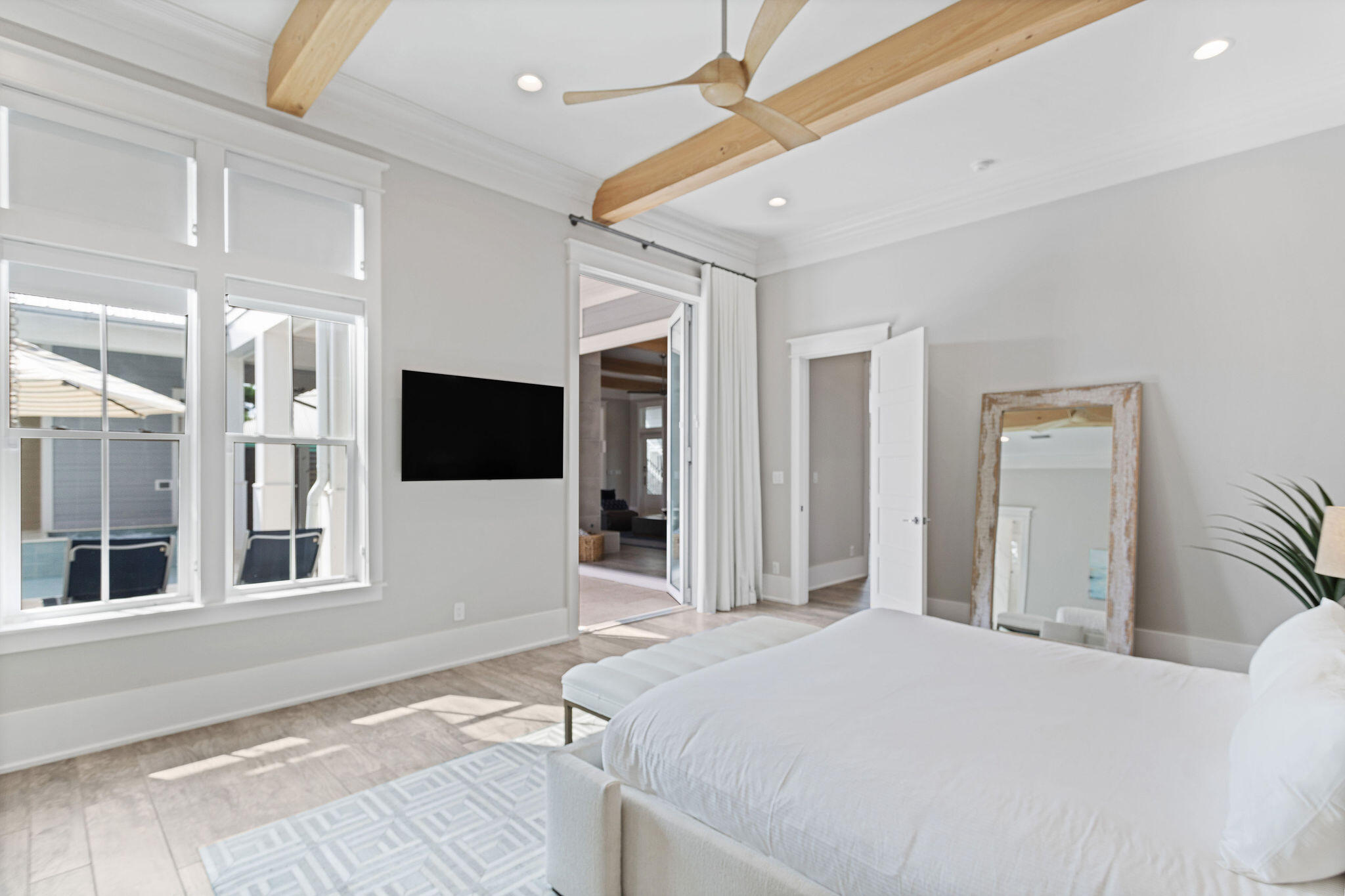 70 Bullard Road Santa Rosa Beach, FL 32459 - Photo 33 of 63 a bedroom with a bed and a flat screen tv