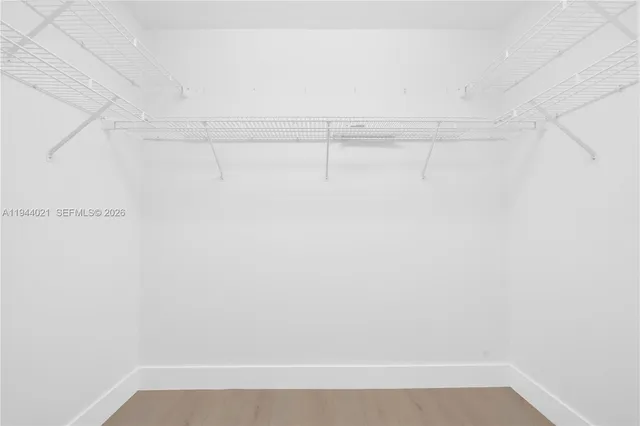 a view of small space with racks on the wall