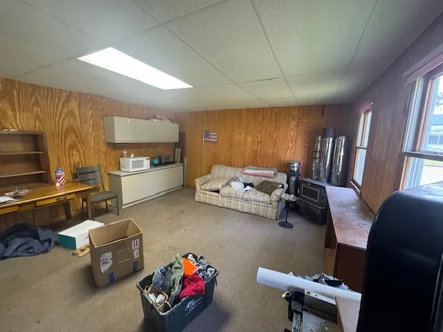 a room with furniture