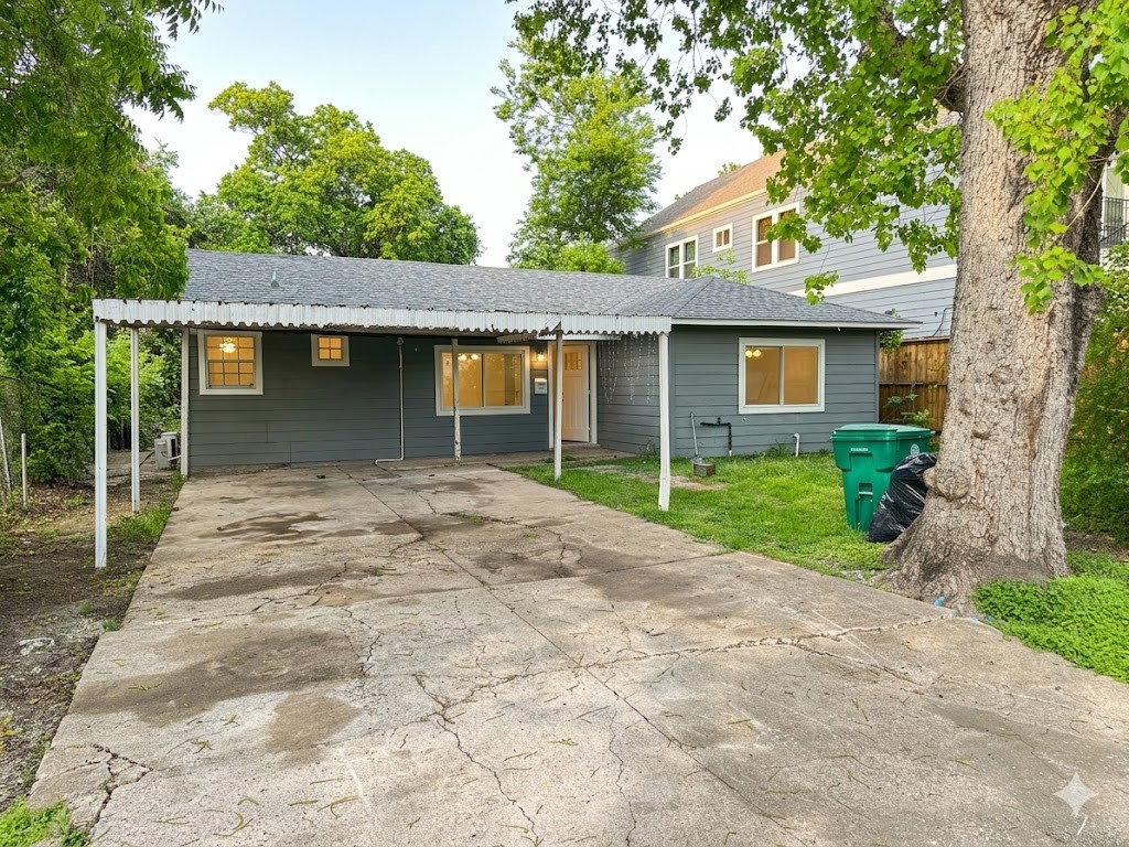 The separate, attached main unit is on the right/front side of the house and will be rented out.