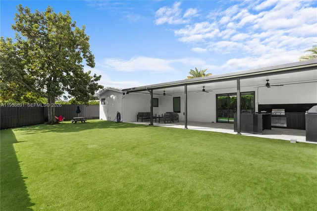 a view of a room with a cabinets