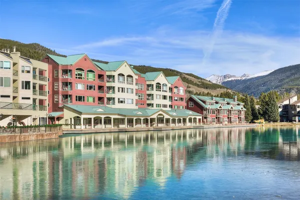 a view of a building from a balcony