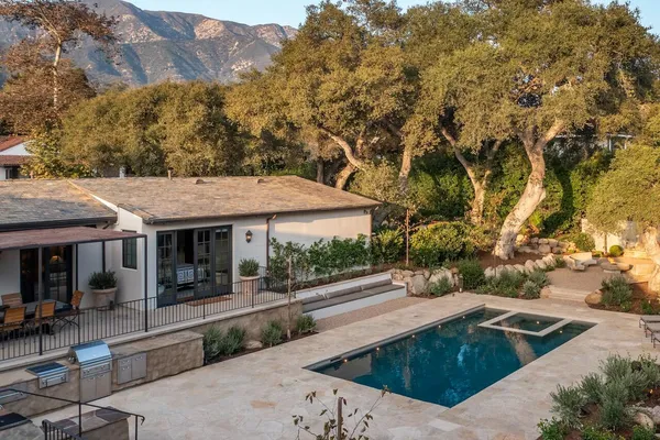 a view of outdoor space yard and swimming pool