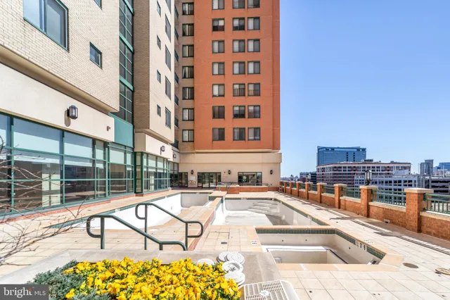 a view of a terrace with chairs