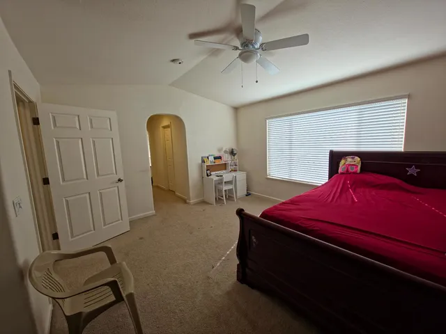 a bed room with a bed