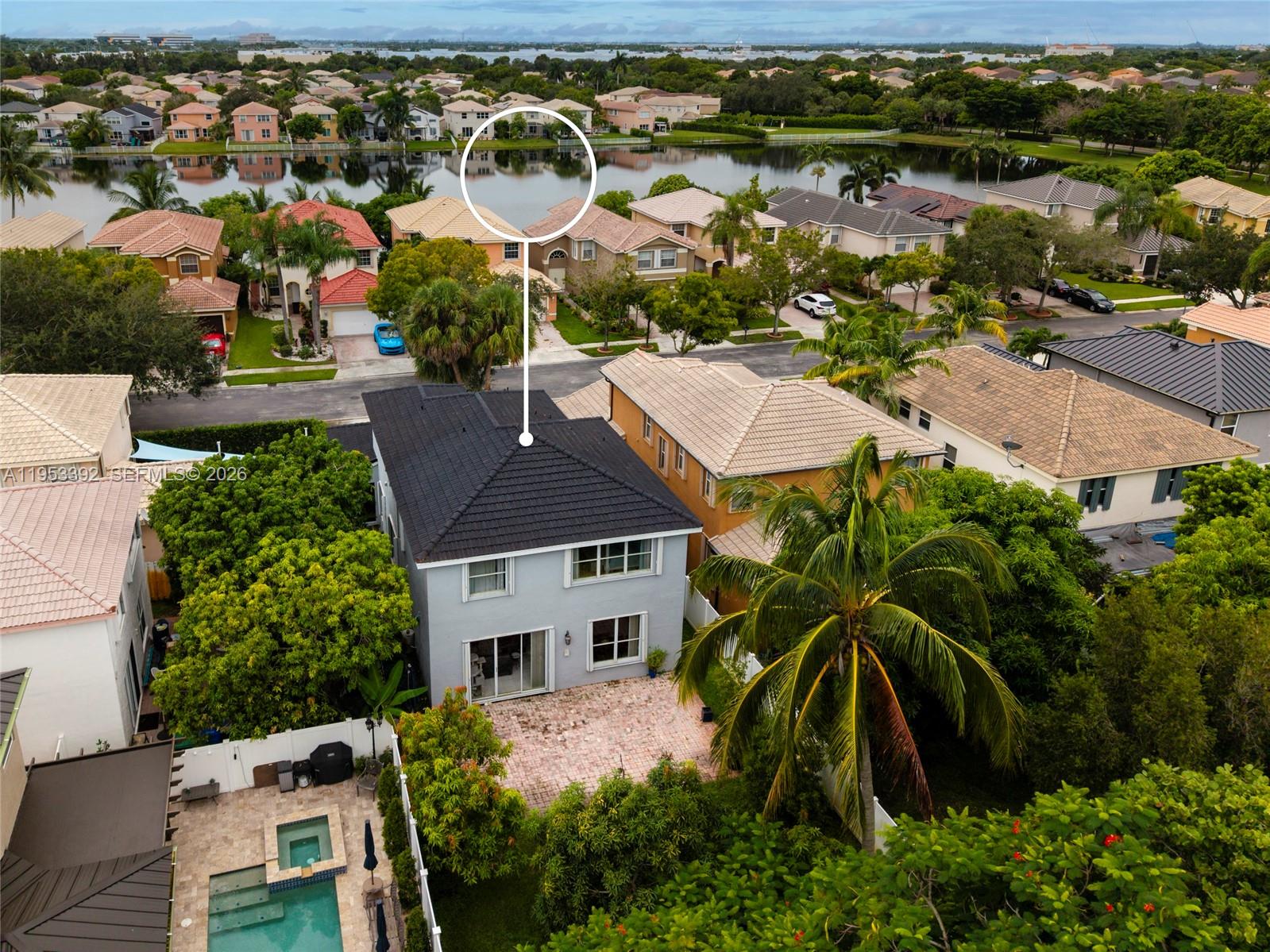 15025 Southwest 19th Court Miramar, FL 33027 - Photo 24 of 27 an aerial view of a house with yard swimming pool and outdoor seating