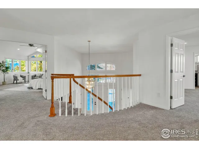 a view of small space with racks on the wall