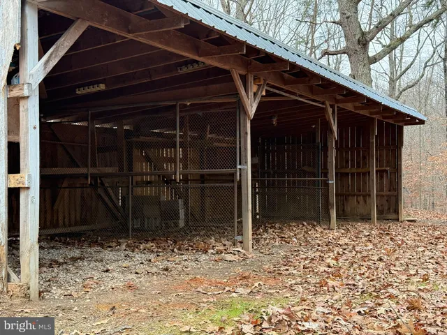 a view of a wooden door