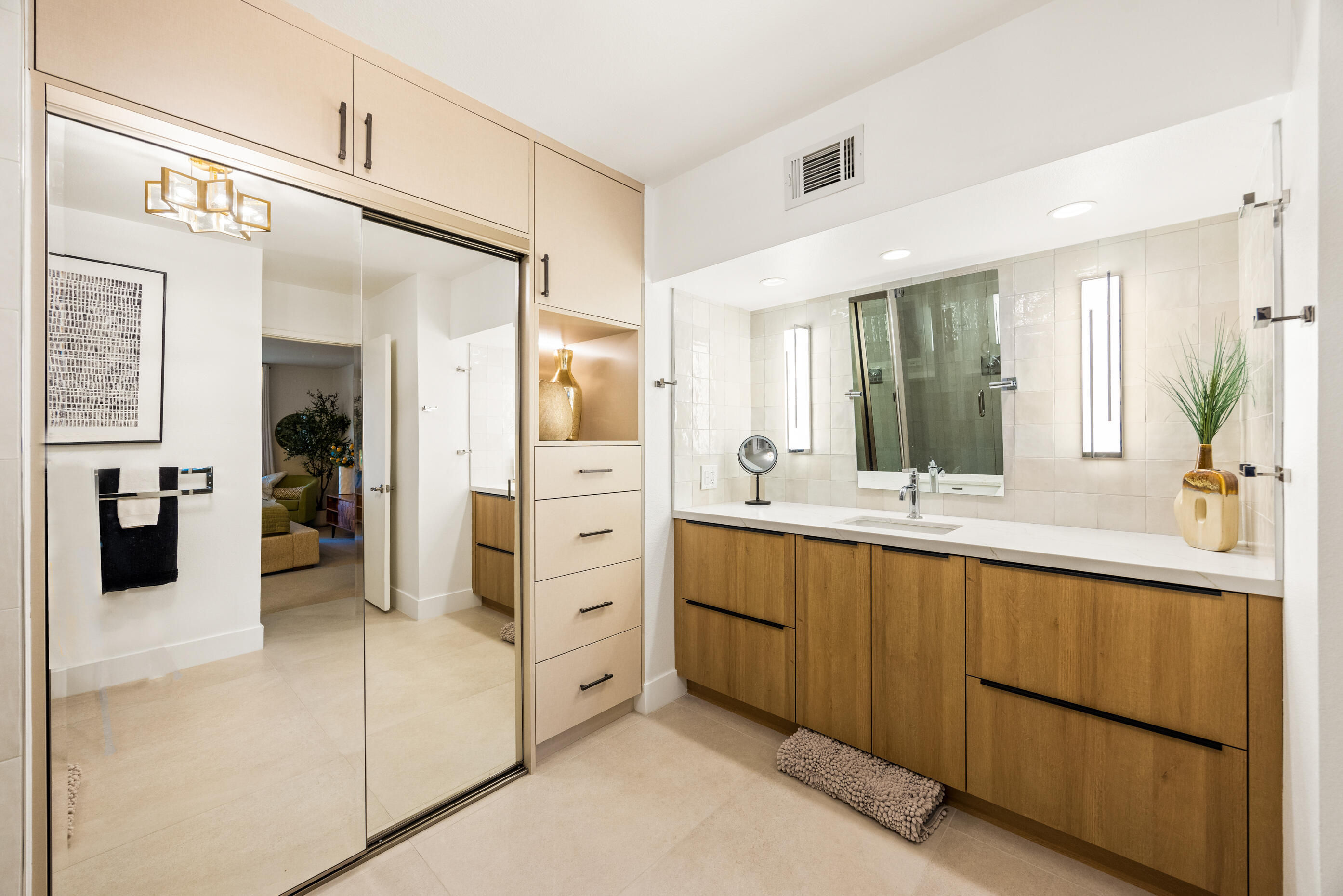 60 El Toro Drive Rancho Mirage, CA 92270 - Photo 19 of 38 a spacious bathroom with a shower and a sink
