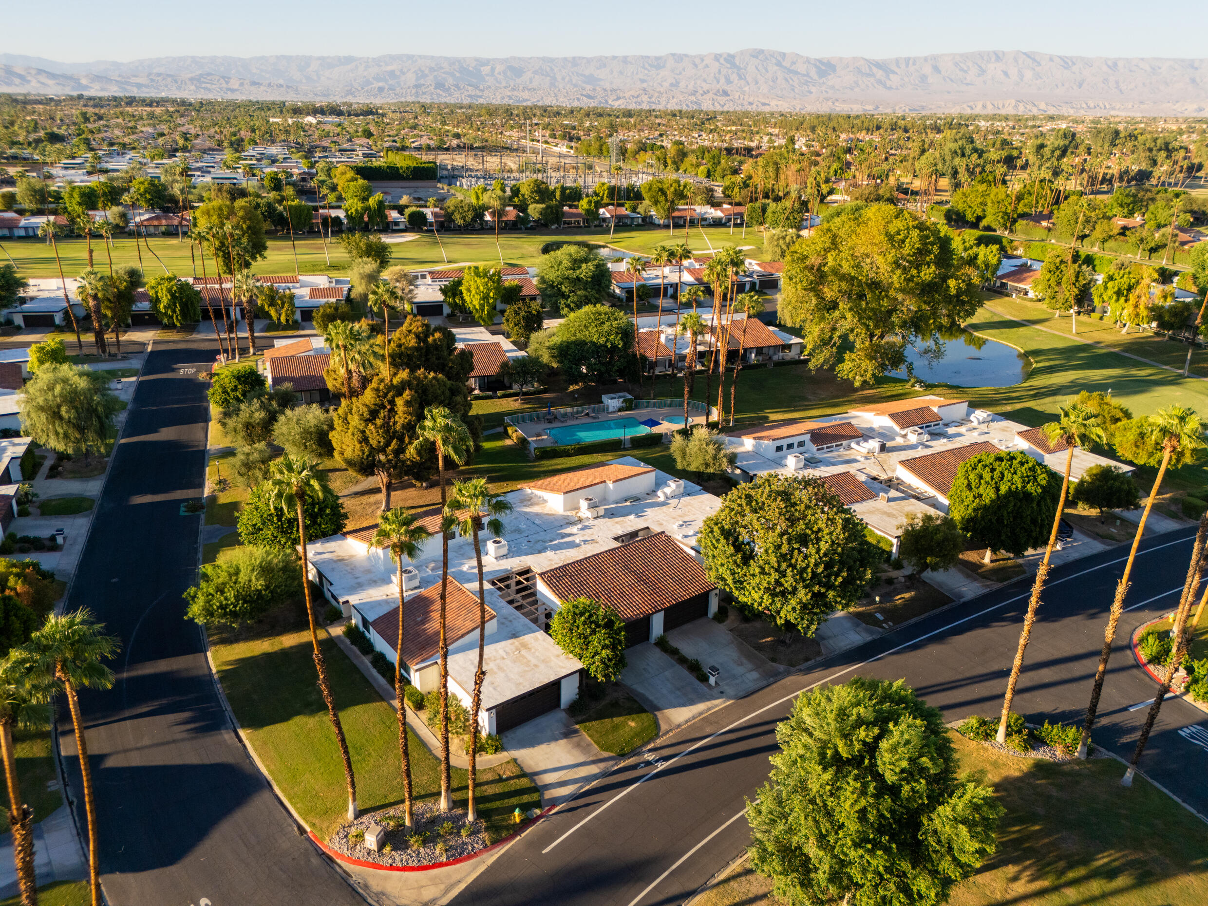 60 El Toro Drive Rancho Mirage, CA 92270 - Photo 36 of 38 an aerial view of a house with a ocean view