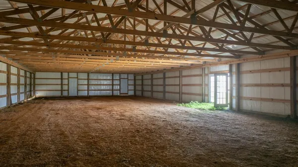 a view of a garage